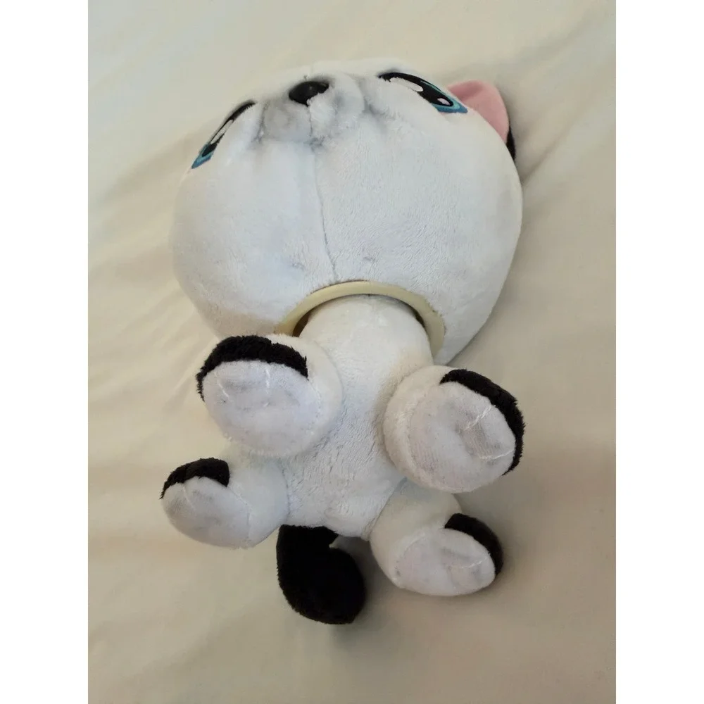 Littlest Pet Shop White & Black Cat Plush Stuffed Animal 8 Inch Toy